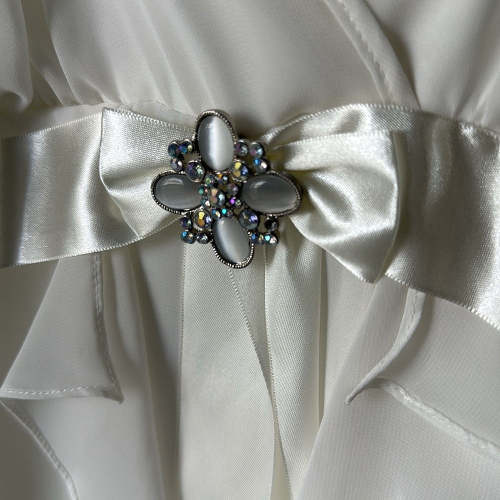 Elegant White Ruffle Dress